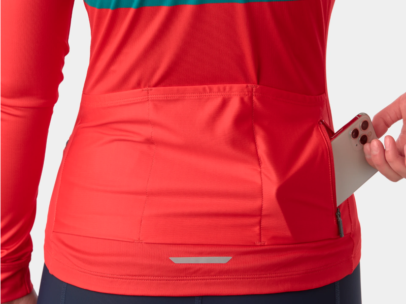 Bontrager Circuit Women's Long Sleeve Jersey in Red/Teal X-Small-2